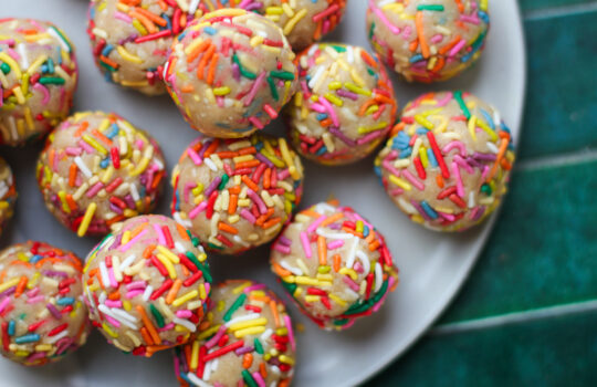 Birthday Cake Protein Balls