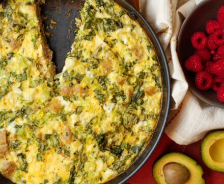 Spinach and Meatball Frittata